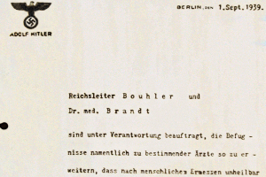 Lettera di Hitler sull’avvio del Programma T4