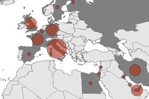 Mappa Coronavirus al 24/2/2020